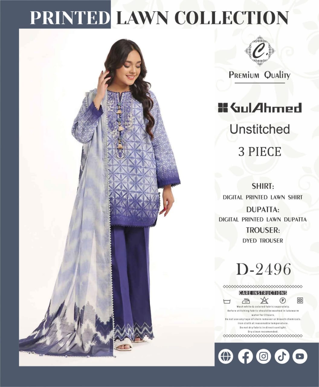 GUL AHMED DIGITAL LAWN COLLECTION