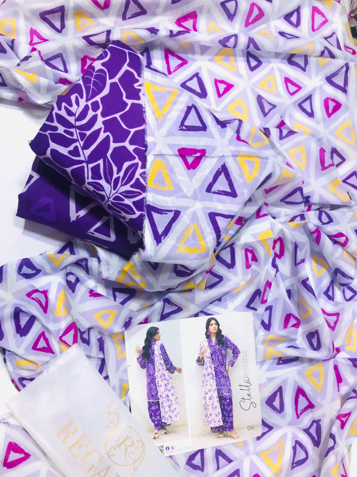 STELLA POP Digital Printed Lawn 3 Piece