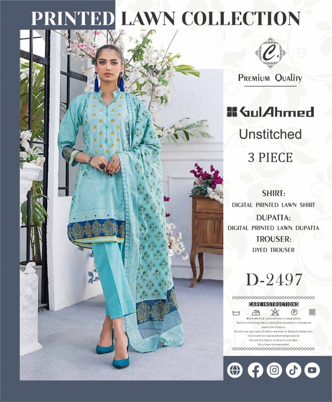 GUL AHMED DIGITAL LAWN COLLECTION