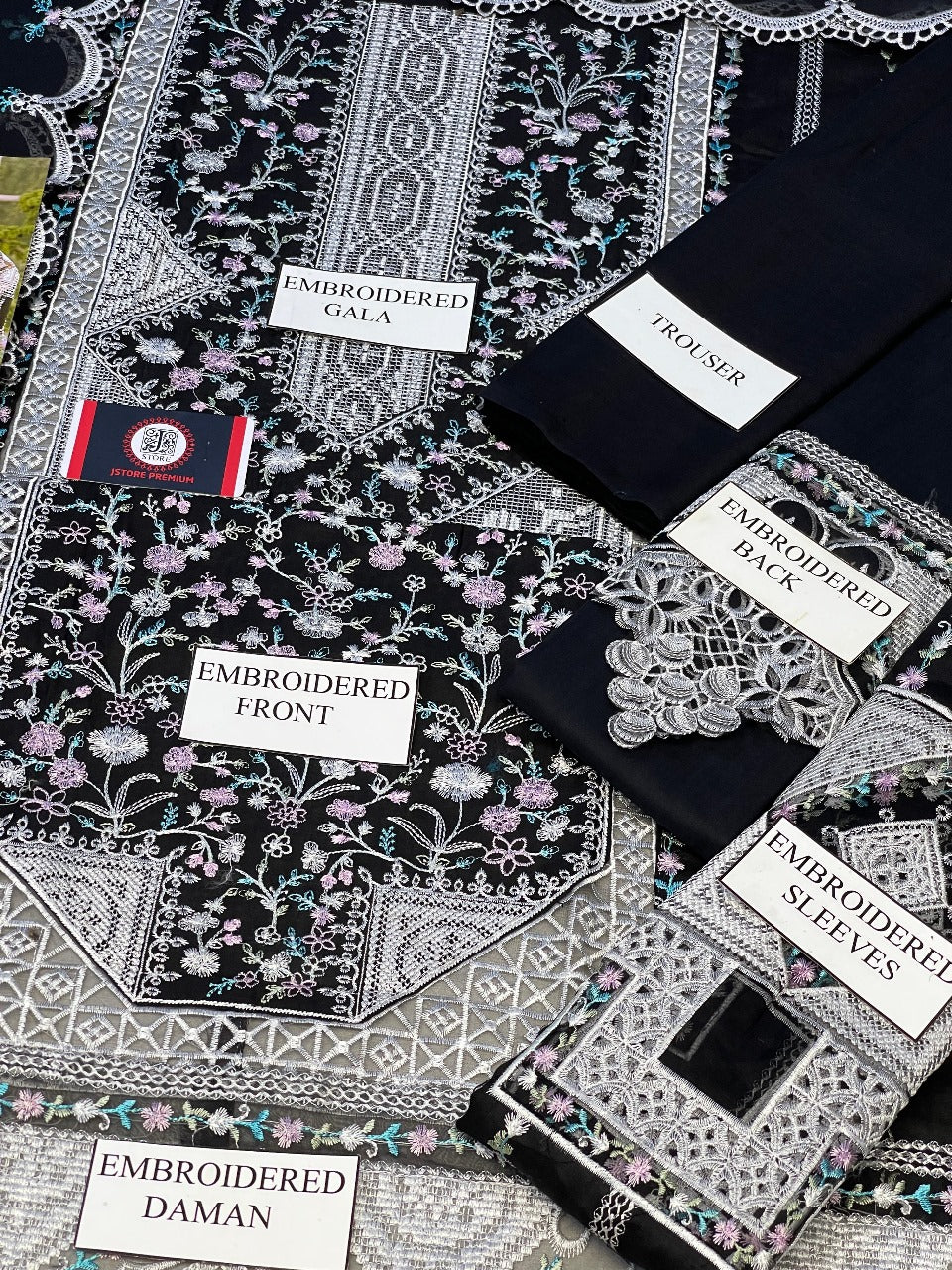 BIN ILYAS CROSS STITCH CHIKENKARI LAWN